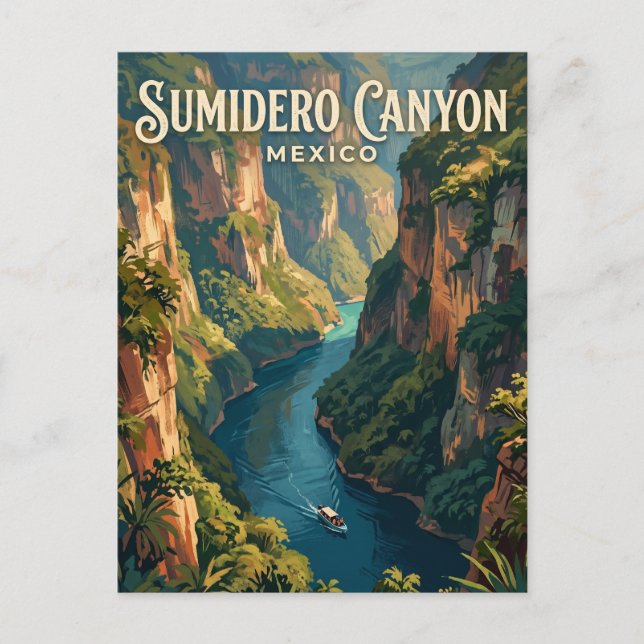 Sumidero Canyon nationalpark Mexiko Vykort (Framsida)