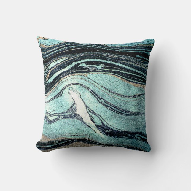 Suminagashi, japansk marbling Art. Kudde (Framsida)