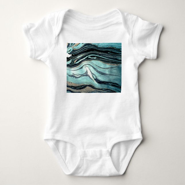 Suminagashi, japansk marbling Art. T Shirt (Framsida)
