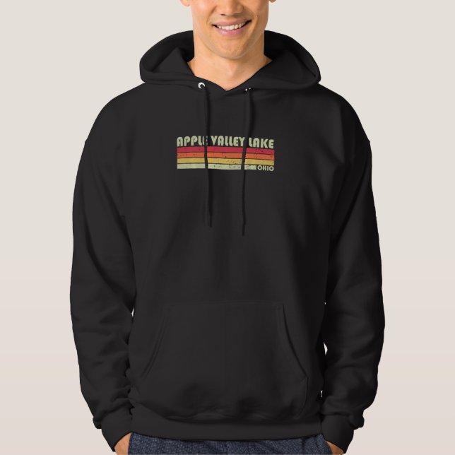 Summa för Apple Valley Sjö Ohio Funny Fishing Camp Hoodie (Framsida)