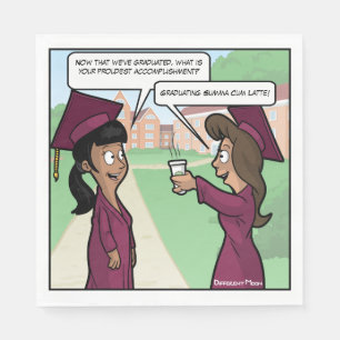 Summa kum latte punny Studentfest Napkins Pappersservett