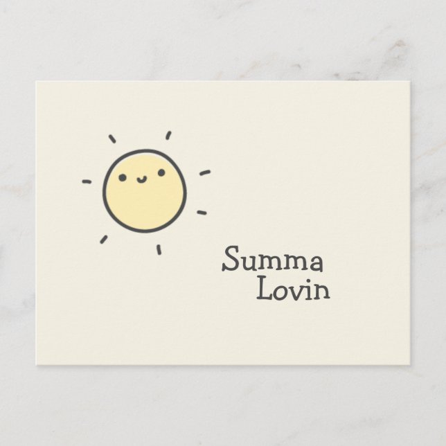 Summa Lovin - Cute Sol Vykort (Framsida)