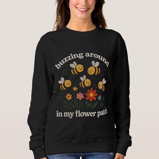 Summa runt runt i min blomsterrabatt  t shirt (Framsida)