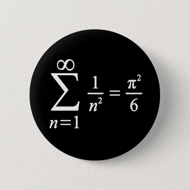 summan av inverterade kvadrerade tal, algebragrund knapp (Framsida)
