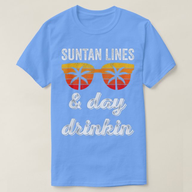 Summan av soltan Linjer och daglig dryck - Beach V T Shirt (Design framsida)