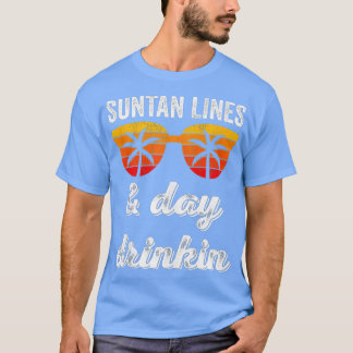 Summan av soltan Linjer och daglig dryck - Beach V T Shirt