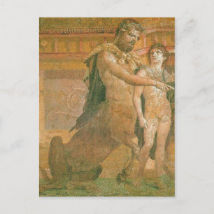 Summariska Chiron instruerar unga Achilles Vykort