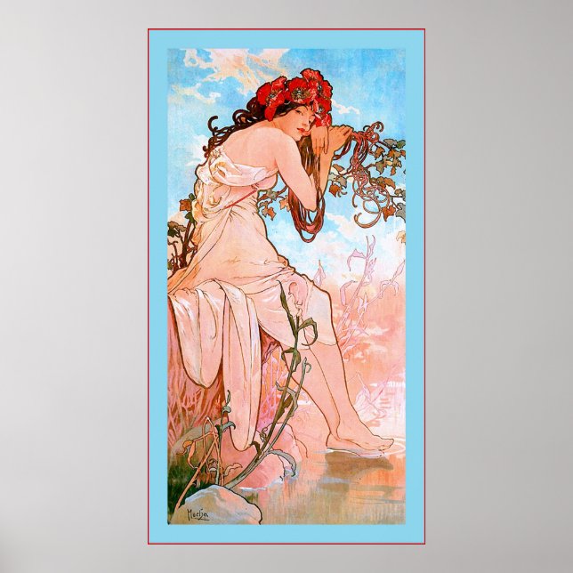 Summer ~ Alphonse Mucha Poster (Framsidan)