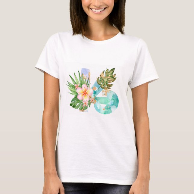 Summer Art T-Shirt　flower T Shirt (Framsida)