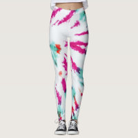 Summer Artsy Girly Neon Teal Rosa Tie Dye Mönster