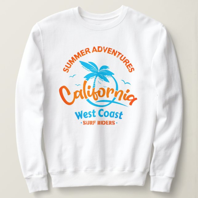 Summer äventyr California Väster Kusten Surfa Ride T Shirt (Design framsida)