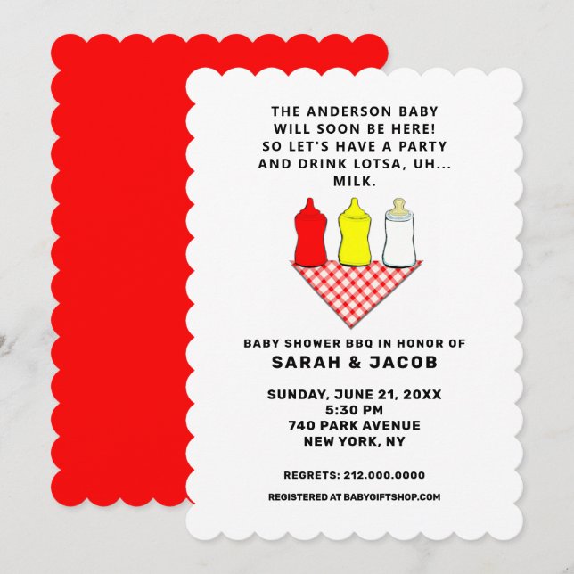 Summer Baby Shower Inbjudningar (Fram/baksida)