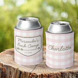 Summer Bach Camp Gingham Rosa Grönt Bachelorette