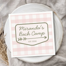 Summer Bach Camp Gingham Rosa & Grönt Bachelorette