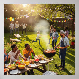 Summer Backyard BBQ Poster