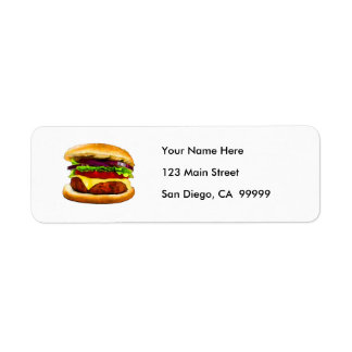 Summer Barbecue Burger Returadress Etikett