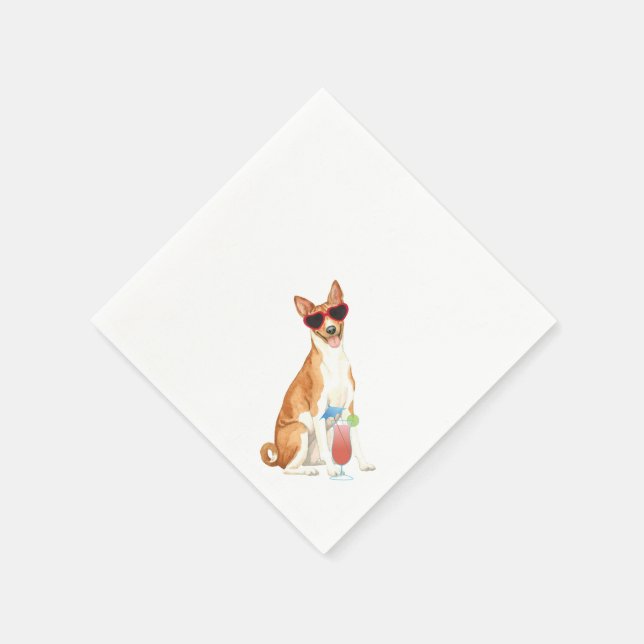 Summer Basenji Napkins Pappersservett (Hörn)