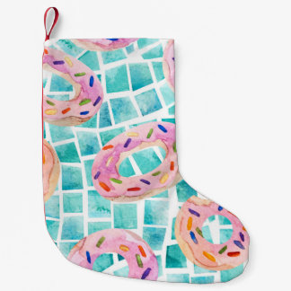 Summer Bassäng Flyter Watercolor Mosaic Liten Julstrumpa