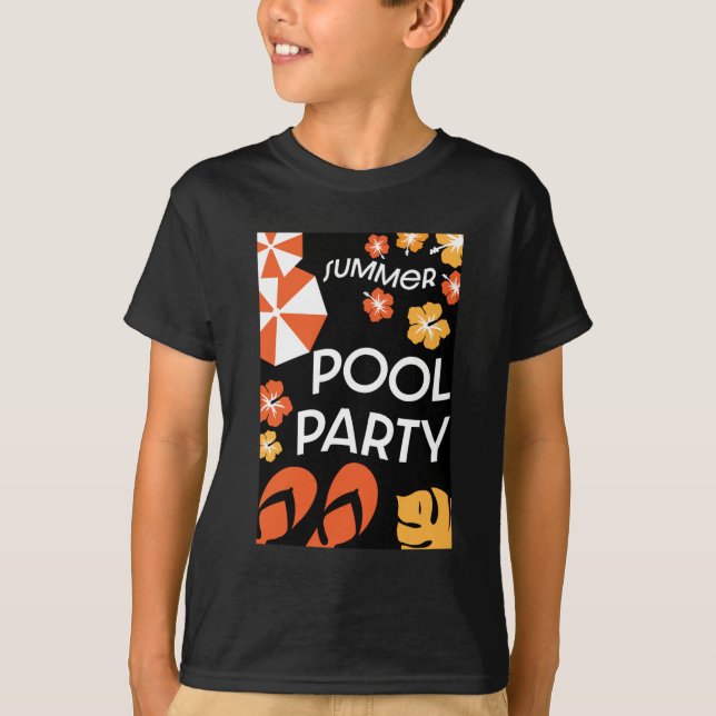 Summer Bassäng Party T-Shirt (Framsida)