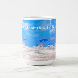 Summer Beach Blue White Pension Gift Kaffemugg