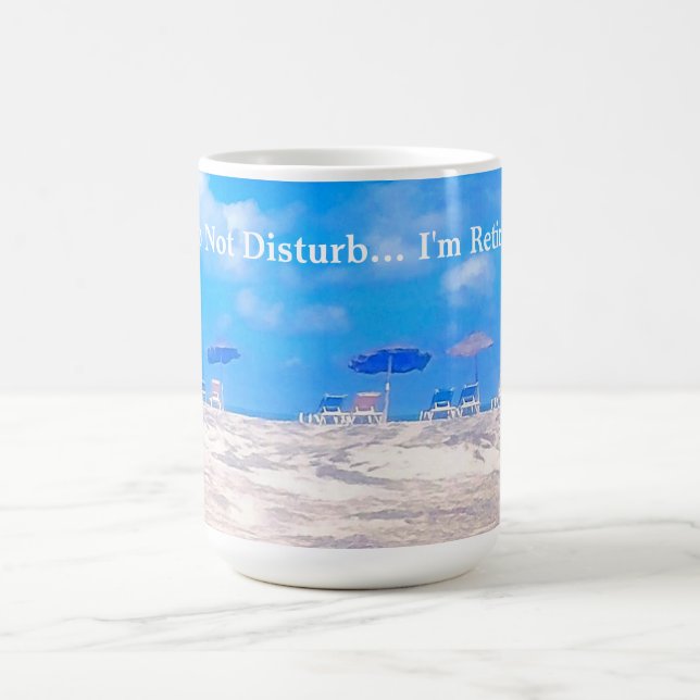 Summer Beach Blue White Pension Gift Kaffemugg (Center)