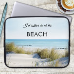 Summer Beach Dunes Laptop sleeve<br><div class="desc">Laptop sleeve med en bild av sanddyner som förbiser en strand och ett hav på en fredlig soldag.</div>