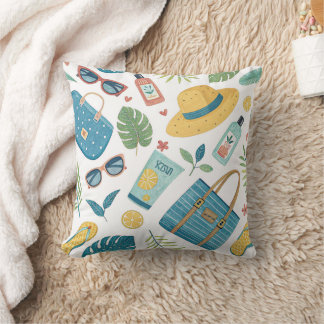 Summer Beach Essentials Pattern (2) Kudde