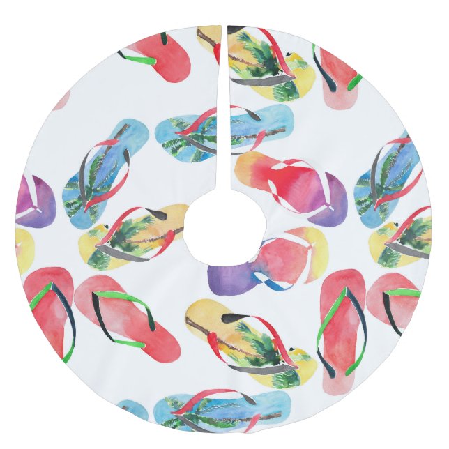 Summer Beach Flinflip flops Mönster Julgransmatta Borstad Polyester (Framsidan)
