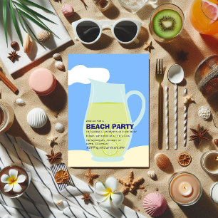 Summer Beach Födelsedagsfest inbjudan