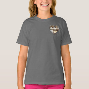 Summer Beach Life, Seashells Heart T Shirt