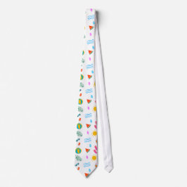 Summer Beach Mönster Neck Tie Slips