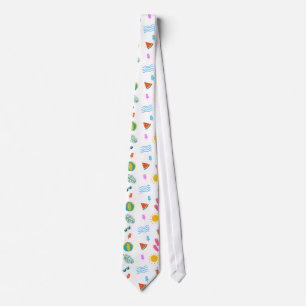 Summer Beach Mönster Neck Tie Slips