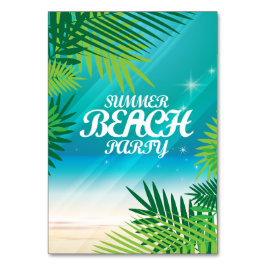 Summer Beach Party Bordsnummer
