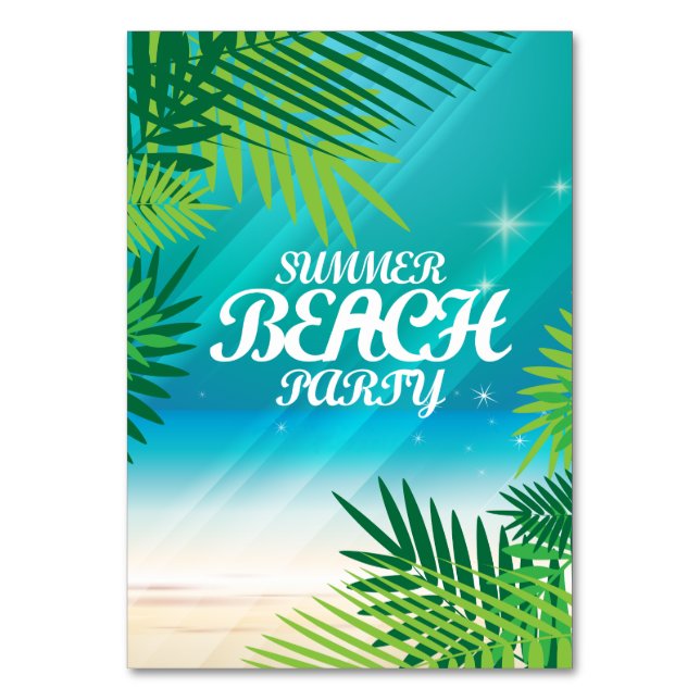 Summer Beach Party Bordsnummer (Framsidan)