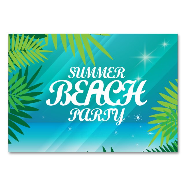 Summer Beach Party Bordsnummer (Framsidan)