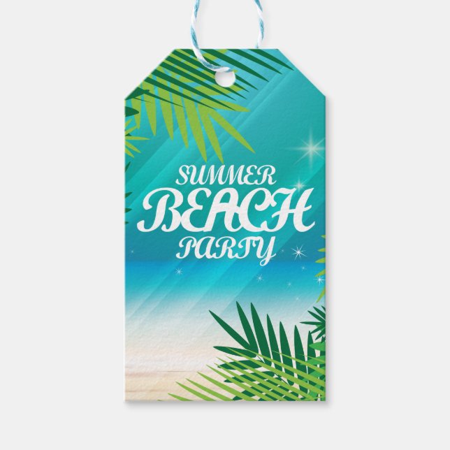 Summer Beach Party Presentetikett (Framsidan)