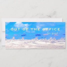 Summer Beach Retirement Congratulations Card