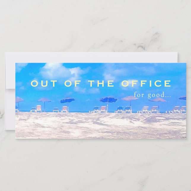 Summer Beach Retirement Congratulations Card (Framsida)