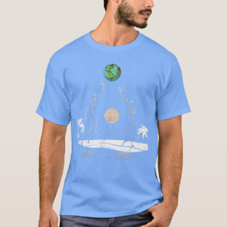 Summer Beach Skeletons Volleyball Earth Space Cosm T Shirt