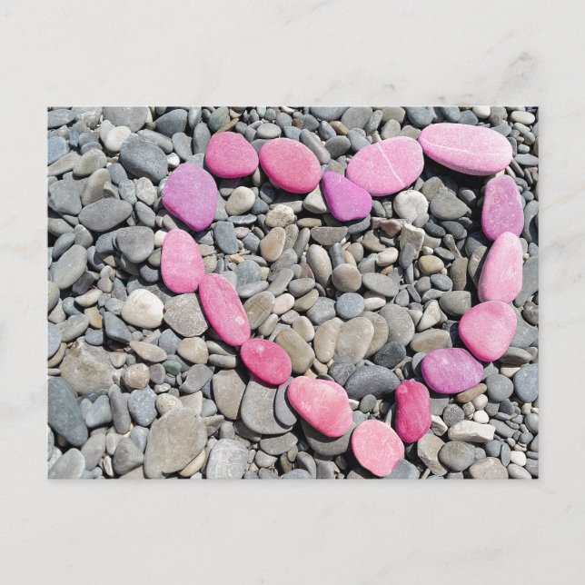 Summer Beach sten Heart Helg Vykort (Framsida)