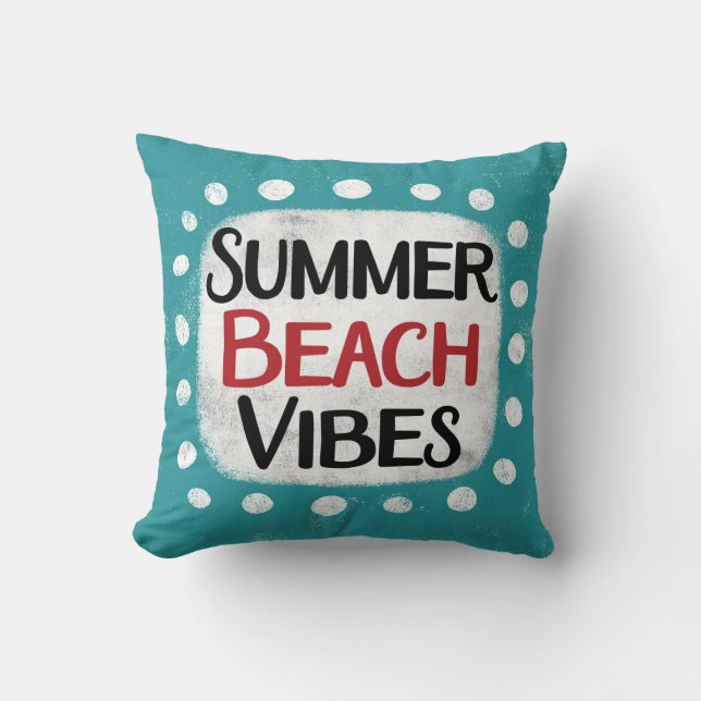 Summer Beach Vibes Dekorativ kudde (Framsida)
