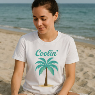 Summer Beach Vibes Handflatan Träd T Shirt