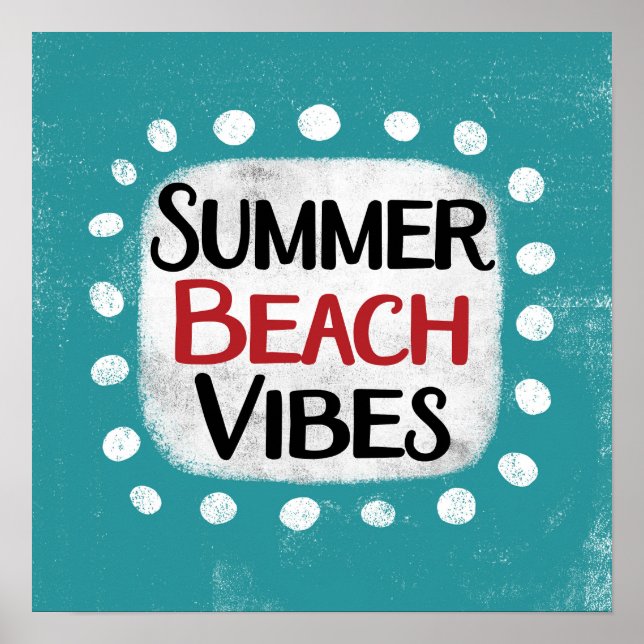 Summer Beach Vibes Poster Wall Art (Framsidan)