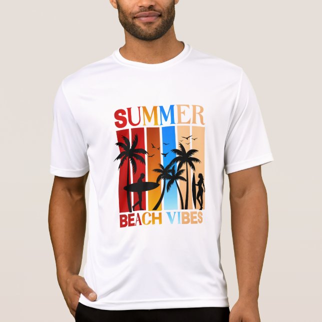 Summer Beach Vibes T Shirt (Framsida)