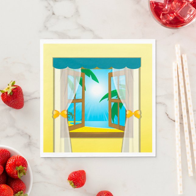 Summer Beach View Pappersservett (Skapare uppladdad)