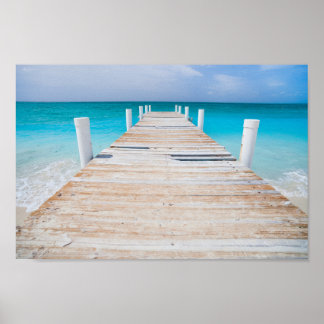Summer Beachfront Jetty Poster
