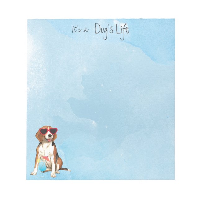 Summer Beagle Anteckningsblock (Framsida)