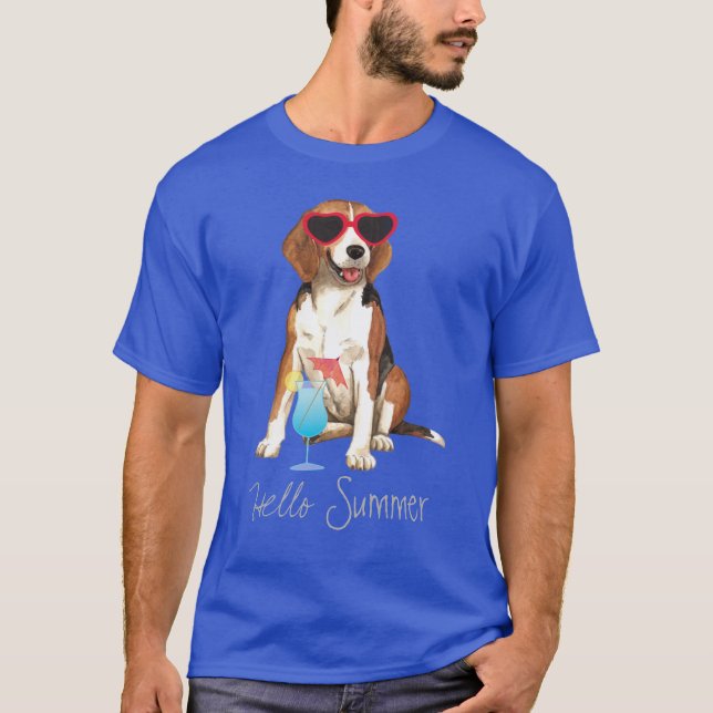 Summer Beagle T Shirt (Framsida)