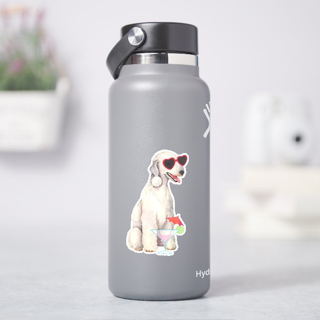 Summer Bedlington Terrier Vinyl Sticker Klistermärken (HydroFlask)