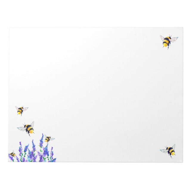 Summer Bees Notepad Anteckningsblock (Framsida)